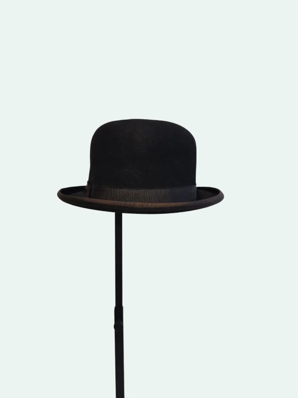 Vntg Dobbs Fifth Ave Bowler Derby Hat Black Wool Felt Abraham & Straus Classic